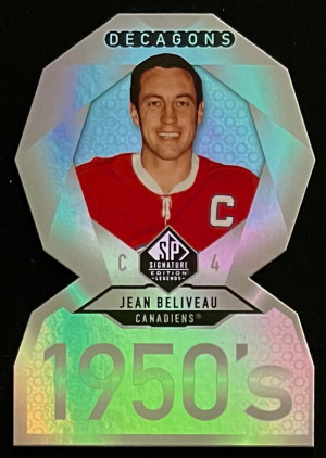 2020 SP Signature Edition Legends Jean Beliveau #DC-4 Decagons front
